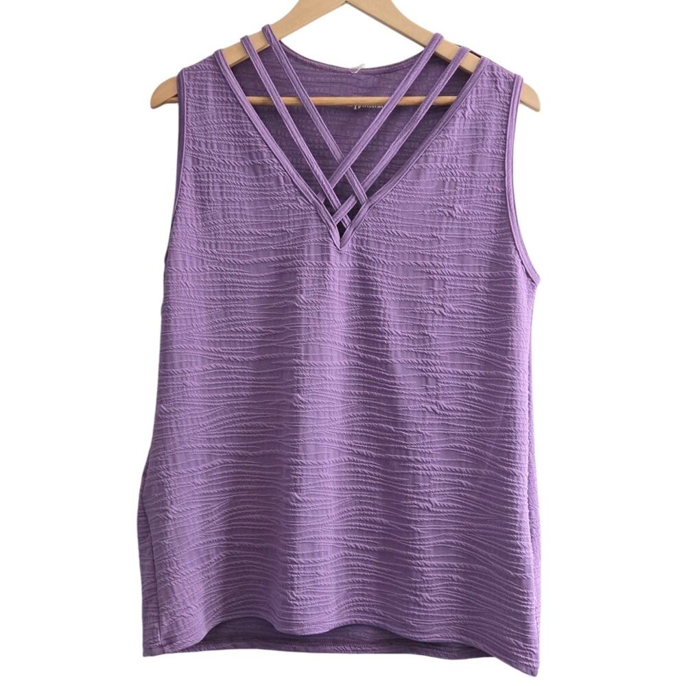 Laura Hlavac‎ Sleeveless Top Purple Women's Size Large Stretch Summer NWT